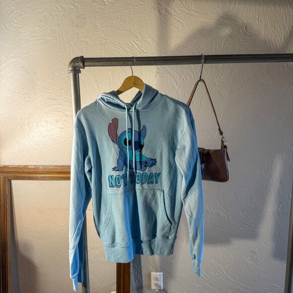 Disney Stitch "Not Today" Light Blue Hoodie - Picture 1 of 5